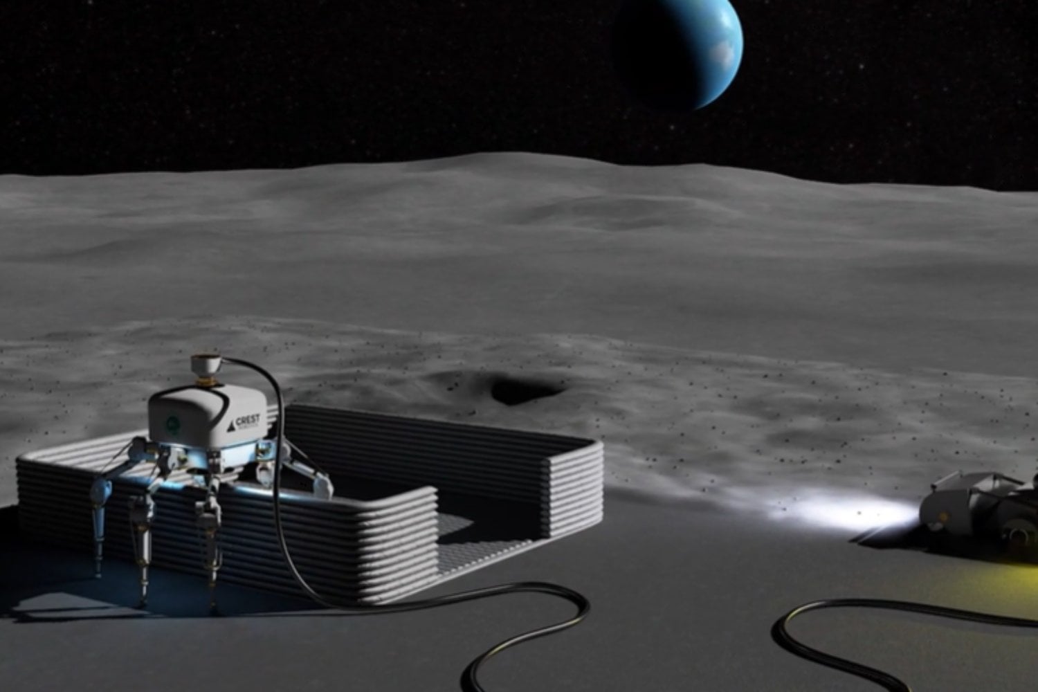 Un robot con patas de araña promete levantar una casa de 200 m² en 24 horas. Y lo hará usando residuos reciclados como ladrillo y vidrio