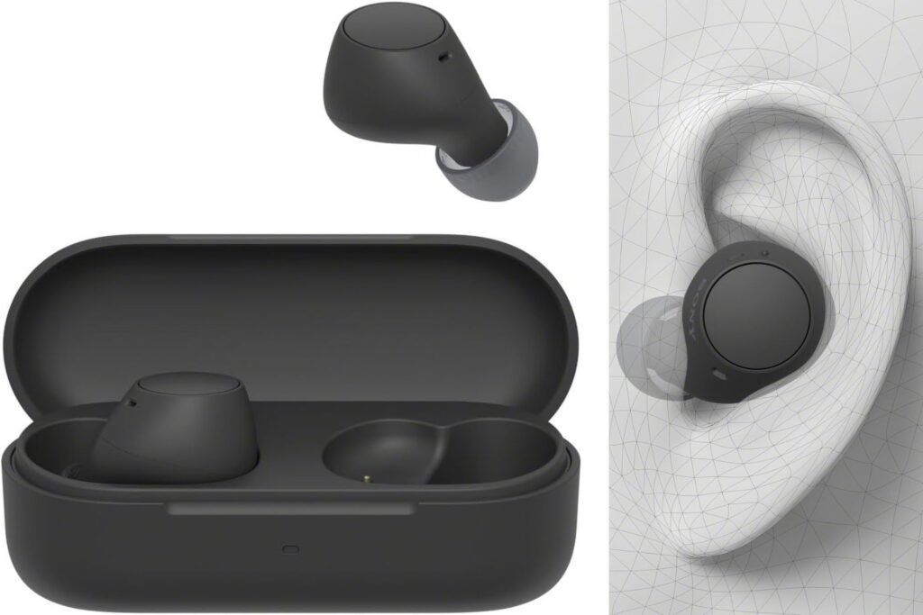 Sony WF-C510 Auriculares Inalámbricos pequeños, Ligeros, con conexión multipunto, Modo Sonido Ambiente, Resistencia al Agua IPX4, Spotify Tap, Carga rápida, 22 Horas de batería, iOS y Android
