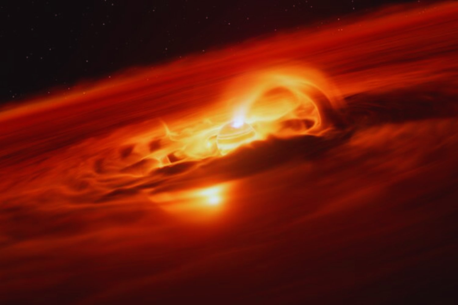 La infancia de un planeta errante es más violenta de lo que imaginábamos: observado devorando materia a un ritmo estelar