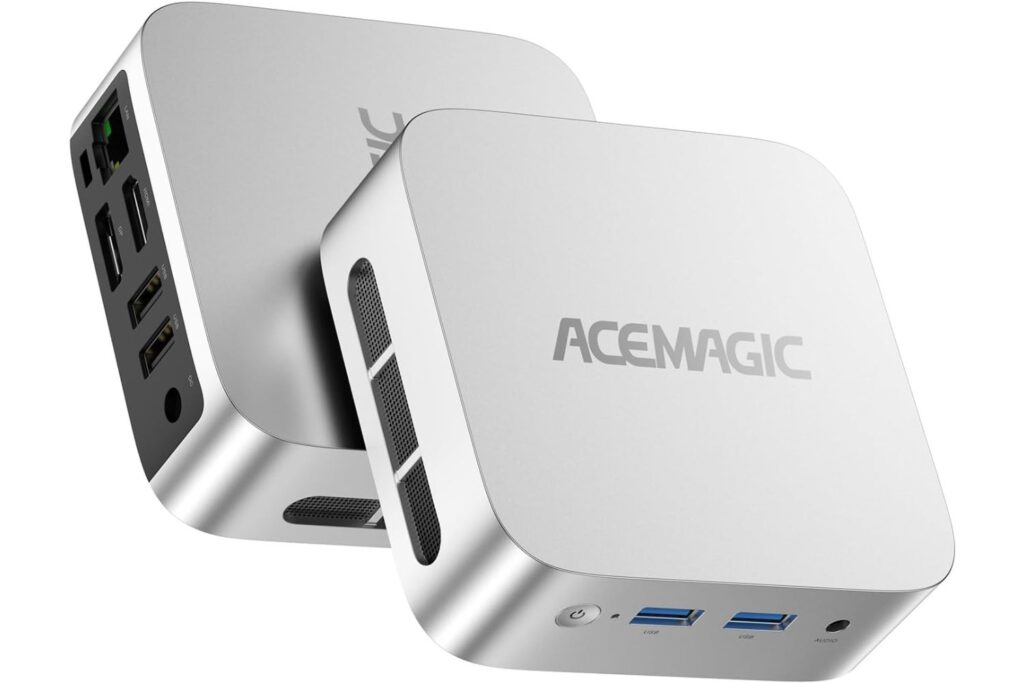 ACEMAGICIAN V1 Mini PC, Ιntel Alder Lake-N97(hasta 3,6 GHz), 16GB DDR4 256GB M.2 2280 SSD, Mini Ordenador De Sobremesa Doble Ethernet,4K UHD,para Negocios Oficina en Casa