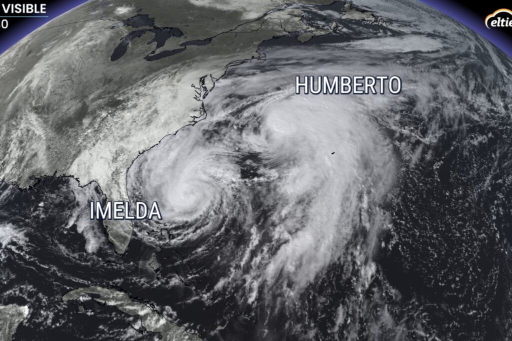 El efecto Fujiwhara: la danza de huracanes que cambió el destino de la costa estadounidense