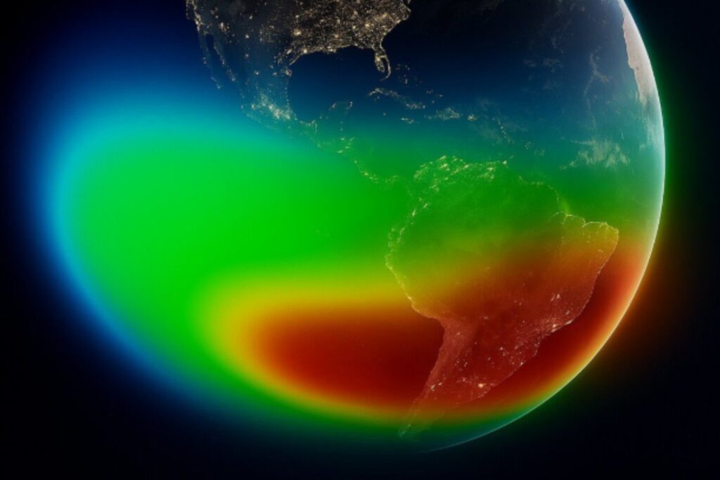 La expansión silenciosa de la Anomalía del Atlántico Sur: una grieta invisible en el escudo magnético que protege a la Tierra