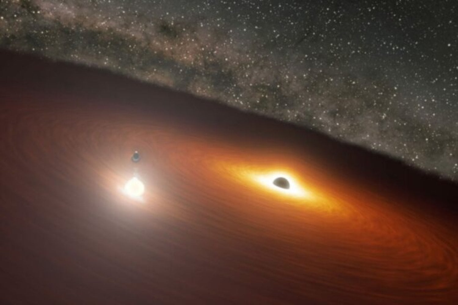 El parpadeo más brillante del universo: el agujero negro que devoró una estrella y liberó un destello 10 billones de veces más luminoso que el Sol.