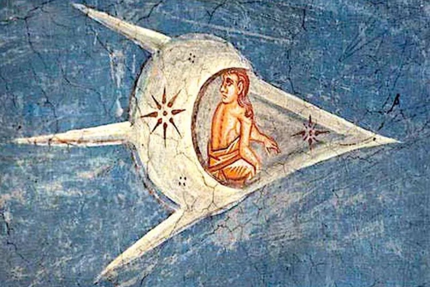 Una Crucifixión medieval revela dos figuras en el cielo casi iguales a 3I/ATLAS. Un detalle de 1350 que nadie puede explicar del todo