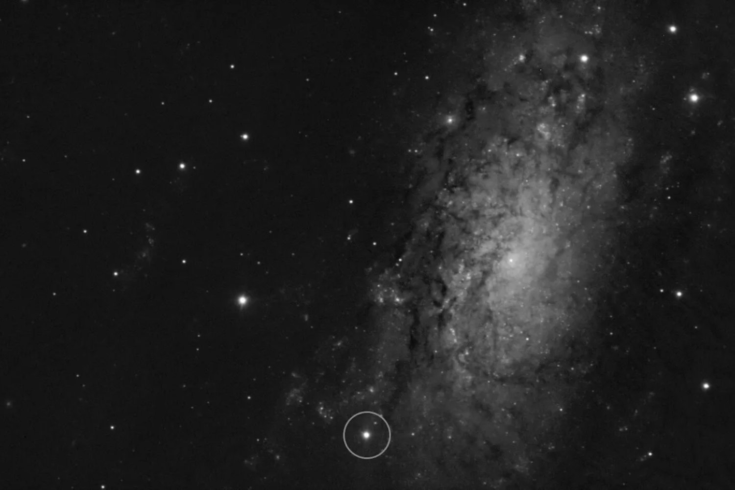 Una supernova explotó a 22 millones de años luz y los astrónomos reaccionaron como nunca. En un día captaron la forma de la onda de choque inicial. Y lo que vieron fue una geometría tan peculiar como reveladora