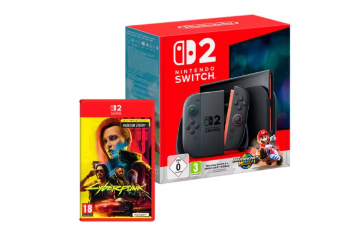 Nintendo Switch 2 Consola + Mario Kart World + Cyberpunk 2077: Ultimate Edition - Switch 2 - VERSION EUROPEA/ESPAÑA