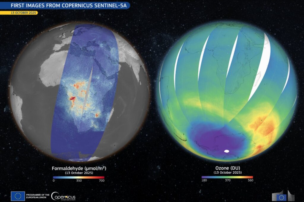 Sentinel-5A abre los ojos del planeta: así se ve ahora la atmósfera en alta definición global