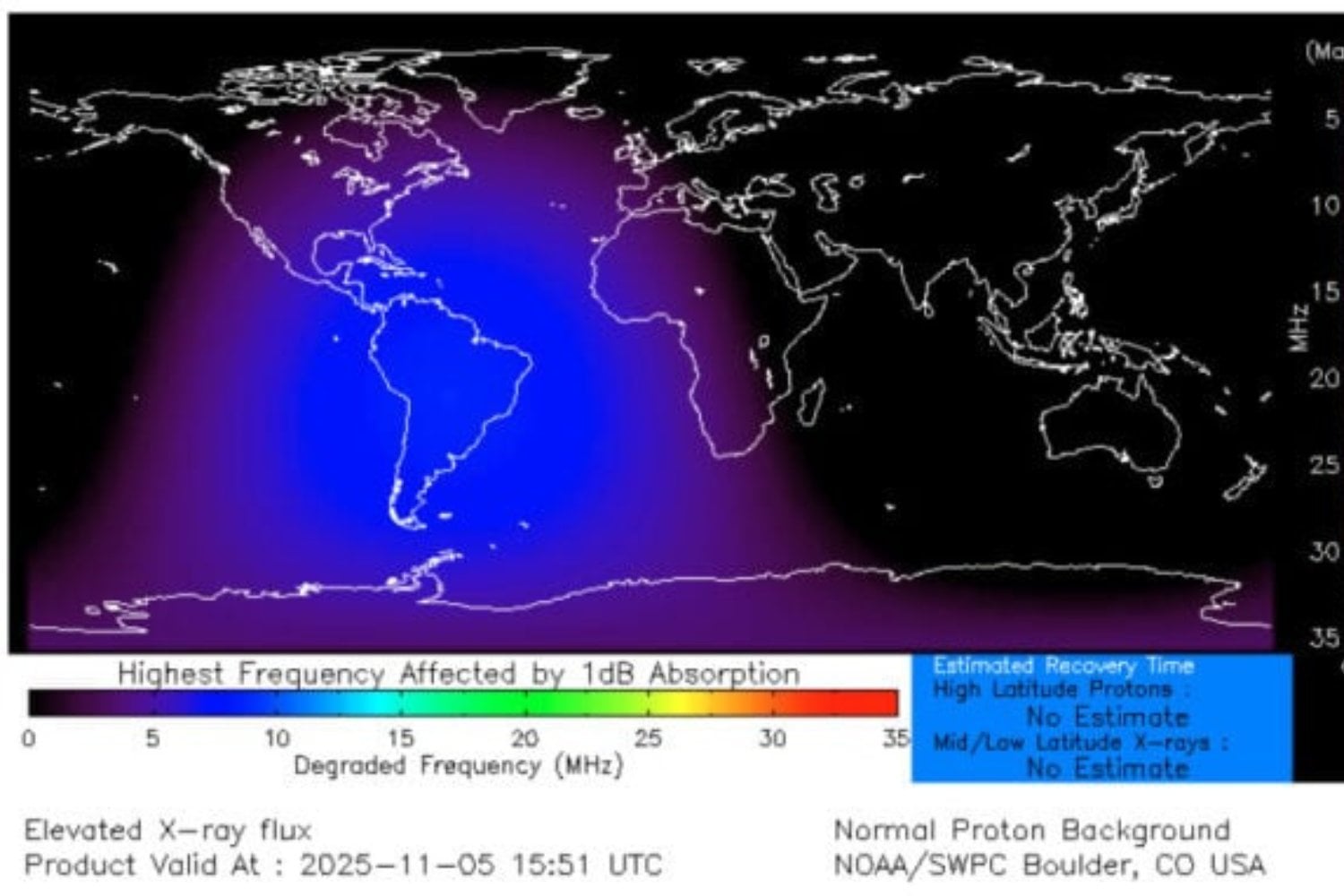 Mapa De Impacto De Llamaradas Solares