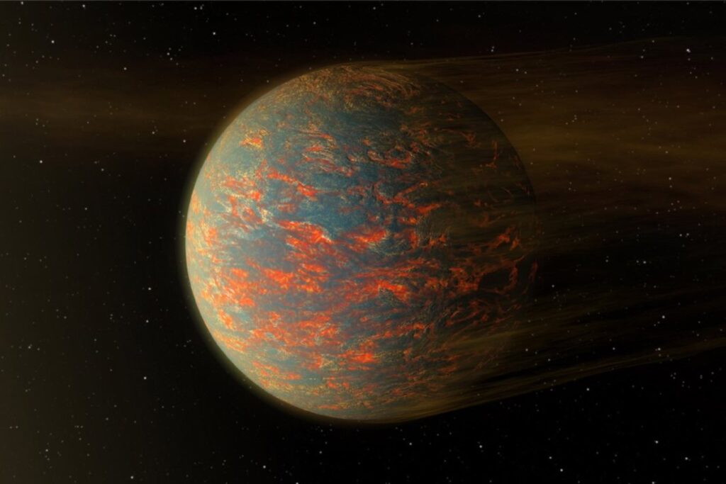 La NASA estudia 55 Cancri e, una Super Tierra con 2.400 °C, un océano de magma y posible superficie de zafiro. Un exoplaneta tan cercano a su estrella que completa una órbita en medio día