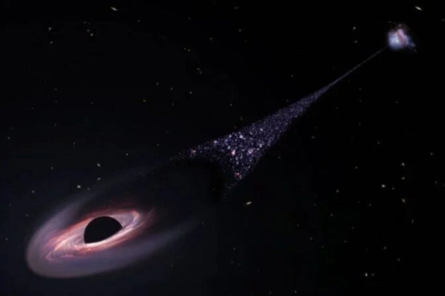 Un agujero negro supermasivo fue expulsado de su galaxia y ahora vaga solo por el espacio. El James Webb confirma por primera vez este escenario extremo
