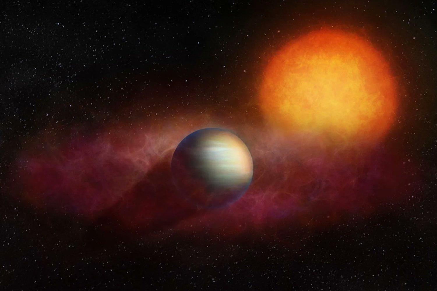 Un planeta tan ligero como extraño: descubren colas de helio que se evaporan hacia el espacio