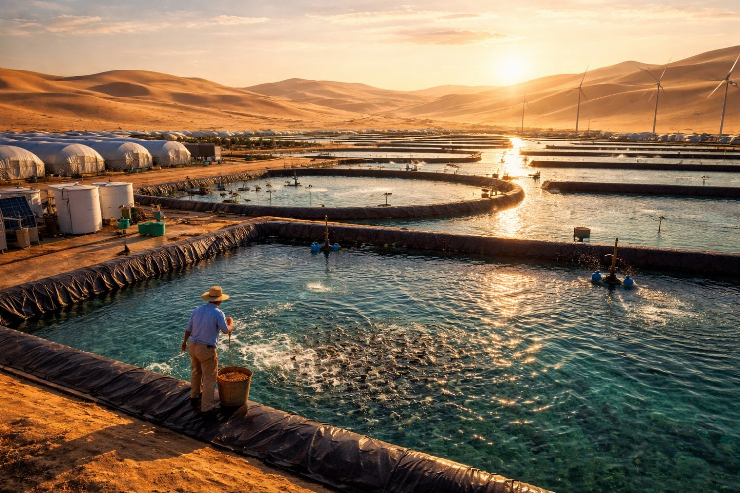 El desierto más hostil de China ahora produce mariscos. Así lograron criar peces donde solo había arena y calor extremo