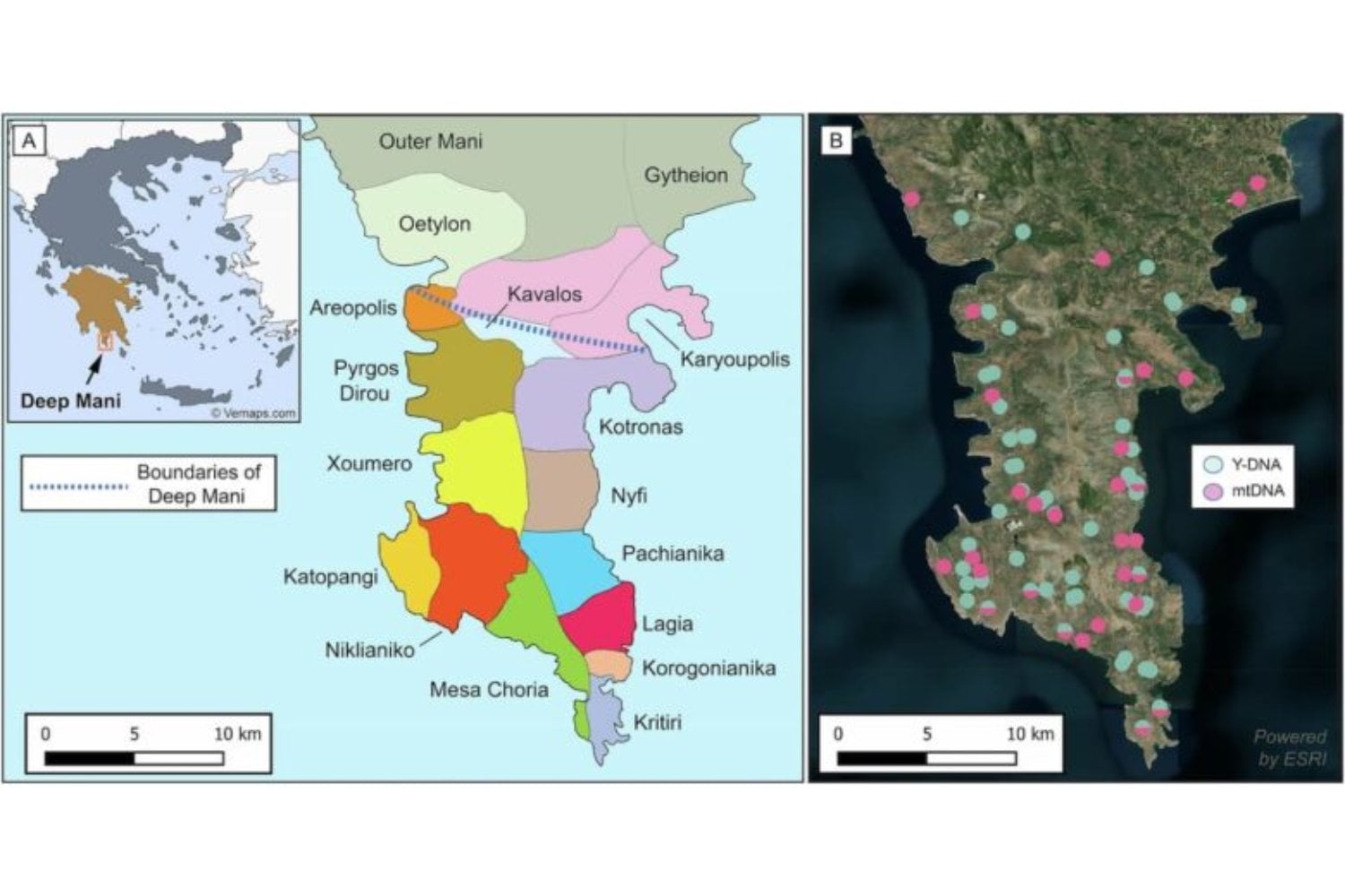 Los maniotas de la Profunda Mani no son un mito del Peloponeso. Un estudio genético muestra cómo una comunidad quedó aislada durante más de mil años en el sur de Grecia