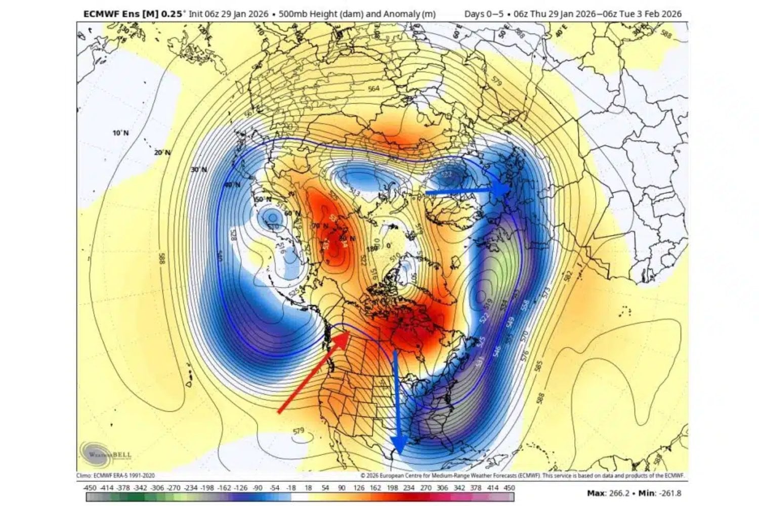 El vórtice polar podría colapsar en febrero tras un calentamiento extremo en la estratosfera. Por qué esto puede devolver olas de frío severo a Europa y Estados Unidos