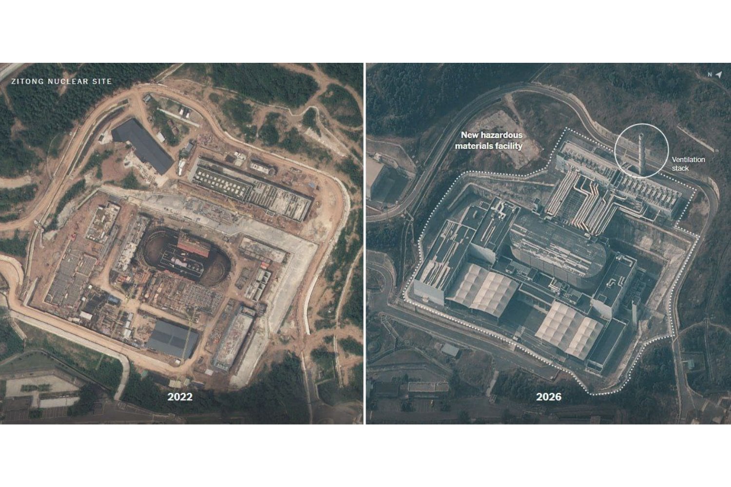 Las nuevas instalaciones nucleares de China ya se distinguen desde el espacio. Lo que revelan las imágenes satelitales sobre el giro estratégico de Pekín