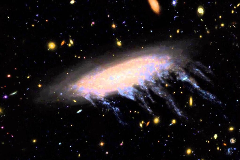 El James Webb ha encontrado una galaxia “medusa” en el universo joven. La pista que sugiere que los cúmulos galácticos eran más violentos de lo que creíamos