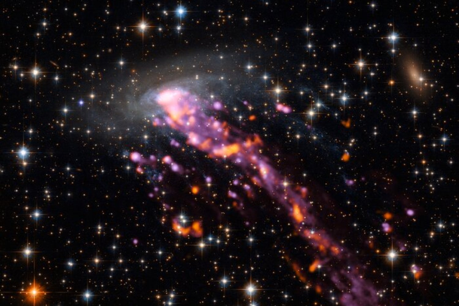 El James Webb ha encontrado una galaxia “medusa” en el universo joven. La pista que sugiere que los cúmulos galácticos eran más violentos de lo que creíamos