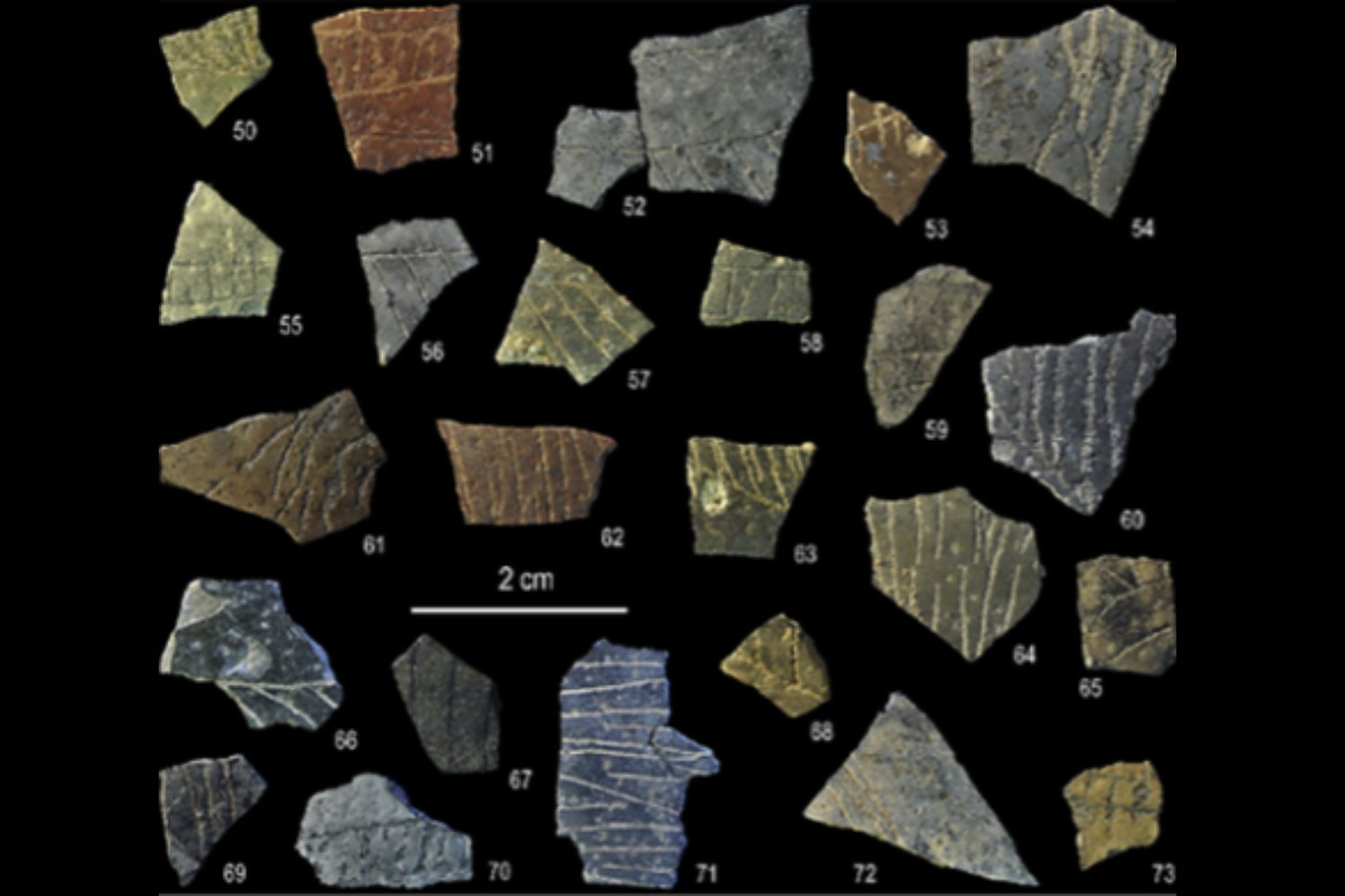 Hace 60.000 años ya dibujábamos el mundo con reglas geométricas. Los grabados en huevos de avestruz que adelantan el origen del pensamiento abstracto humano