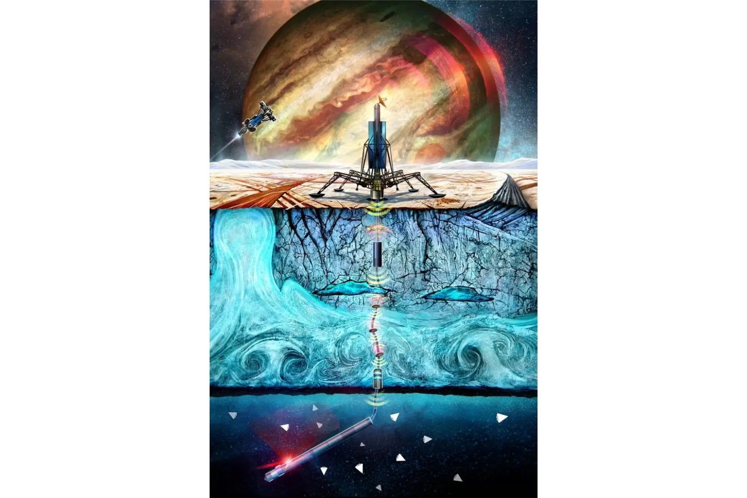 La Antártida nos parece descomunal hasta que miramos a Júpiter. En una de sus lunas hay un muro de hielo que empequeñece cualquier paisaje terrestre