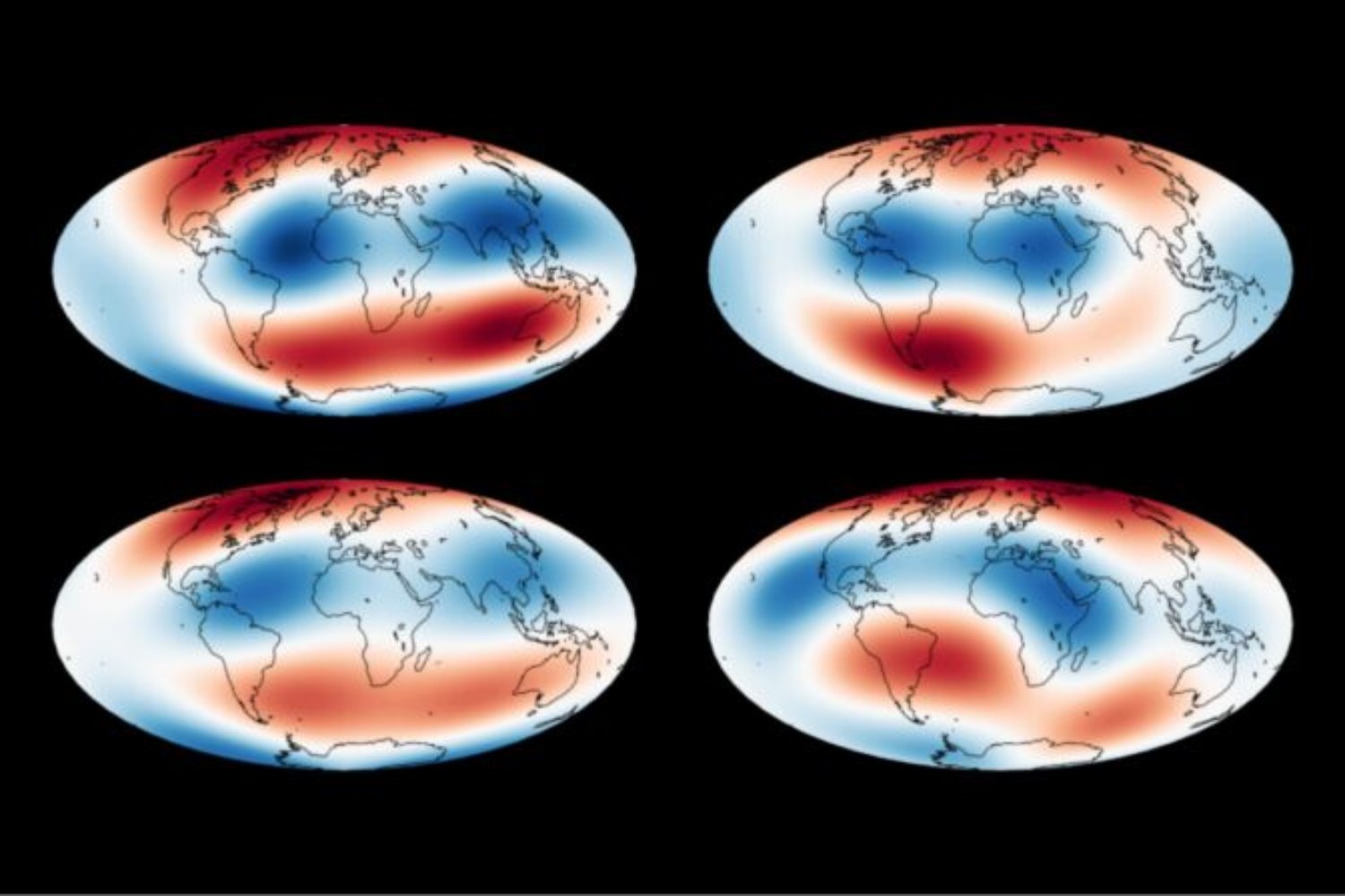 El campo magnético de la Tierra no depende solo del núcleo. Dos gigantescas estructuras ocultas bajo el manto llevan millones de años influyendo en él