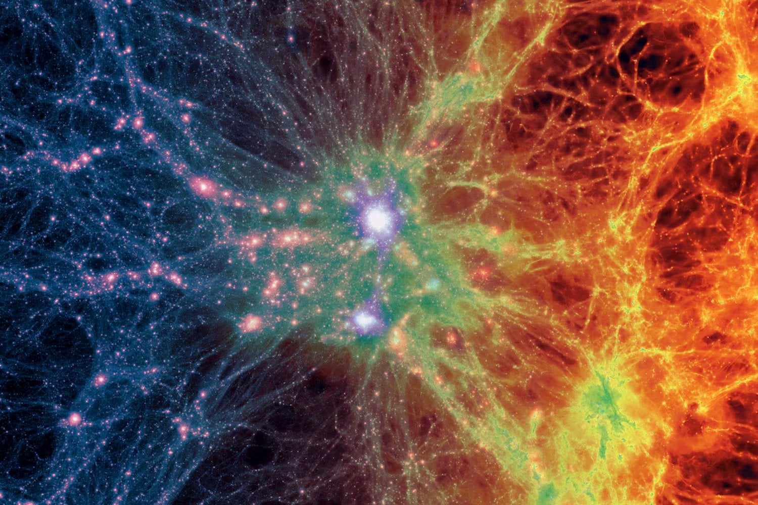 La red cósmica por fin se deja ver: la primera imagen directa revela las “carreteras” de gas que conectan galaxias en el universo joven