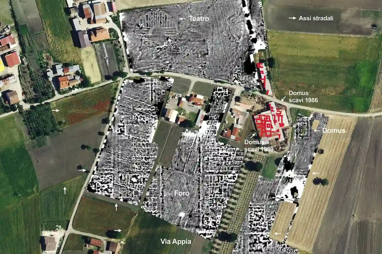 Sale a la luz una ciudad romana sepultada en el sur de Italia. Cómo la tecnología está devolviendo a la superficie el mapa perdido de Forum Aemilii