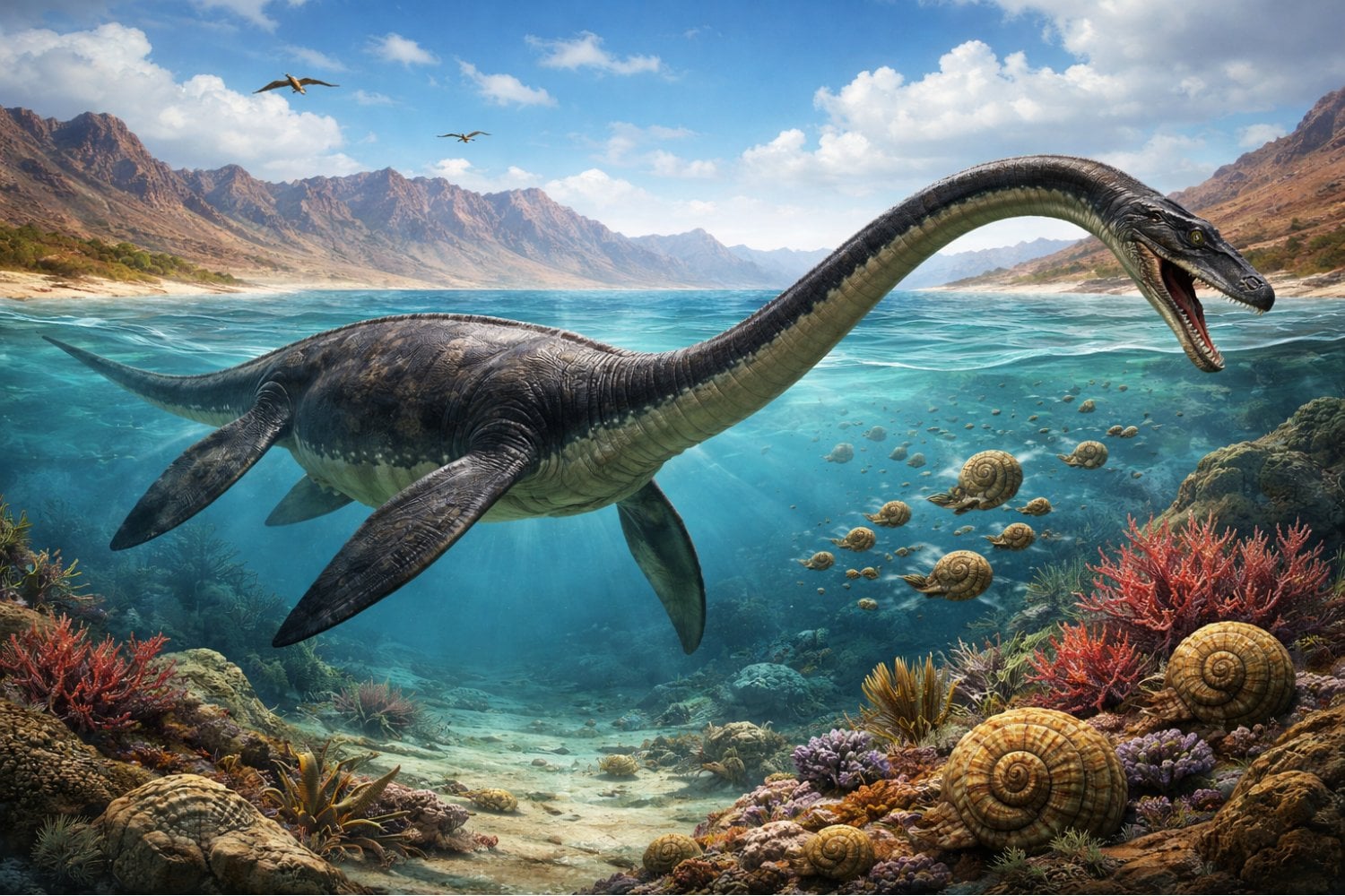 Bajo antiguas lagunas del Atlas Sahariano emerge un “monstruo marino” del Cretácico. Una vértebra hallada en Argelia confirma por primera vez plesiosaurios en el Coniaciense africano