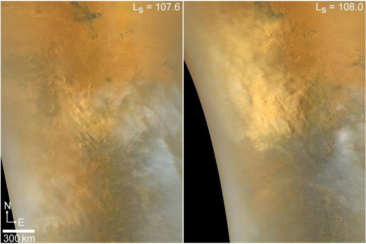 Una tormenta pequeña en Marte lanzó agua hasta casi el espacio. Por qué este hallazgo obliga a replantear cómo se secó el planeta rojo