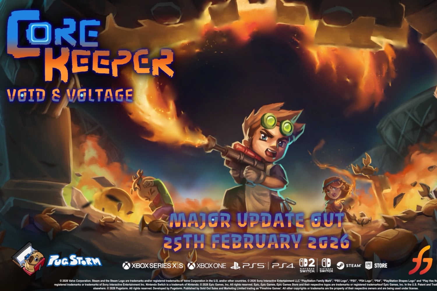 El sandbox subterráneo de Core Keeper da un giro inesperado con Void & Voltage