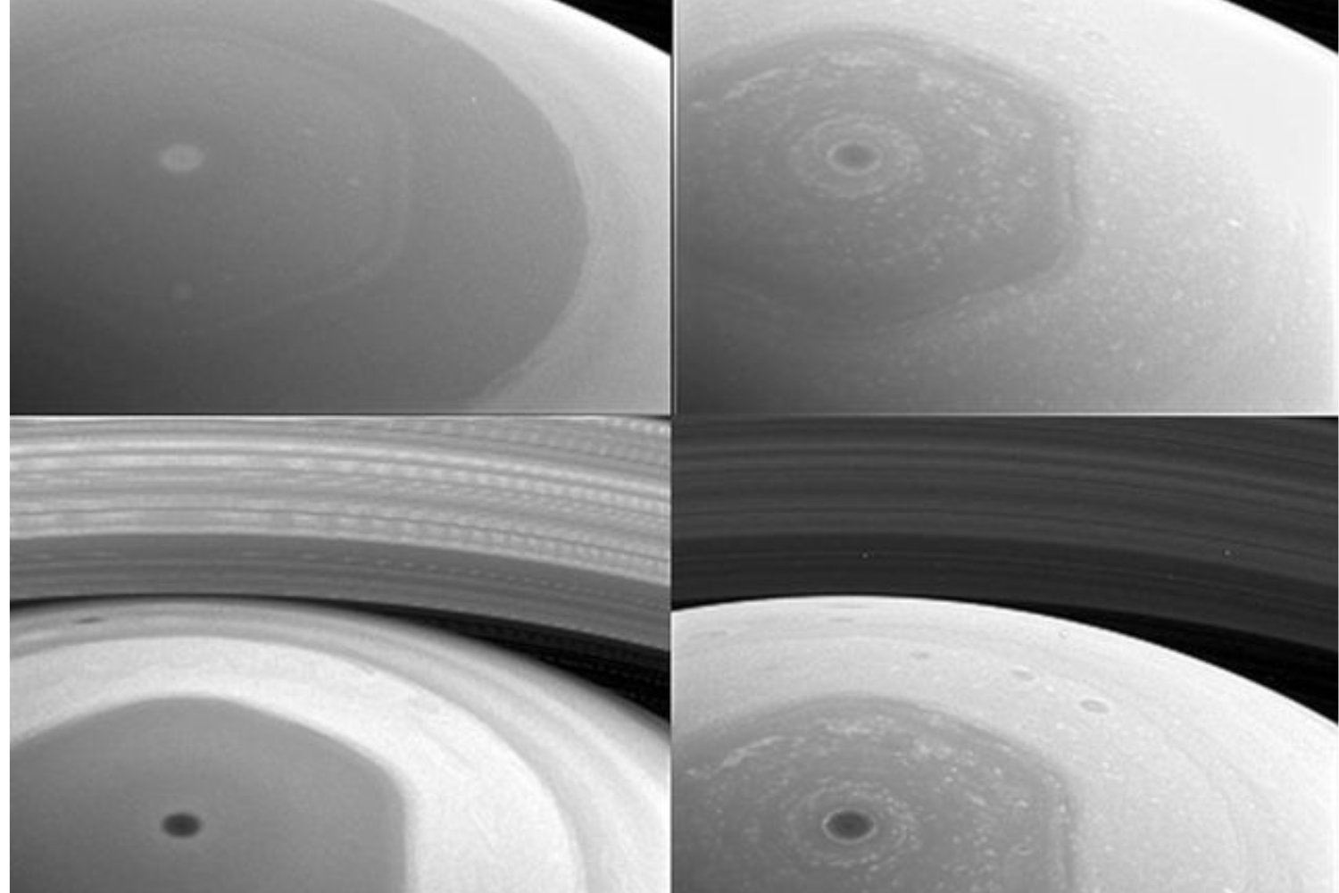 En el polo norte de Saturno existe una tormenta con forma de hexágono gigantesco. Ahora los científicos creen entender por qué la atmósfera del planeta puede crear algo así