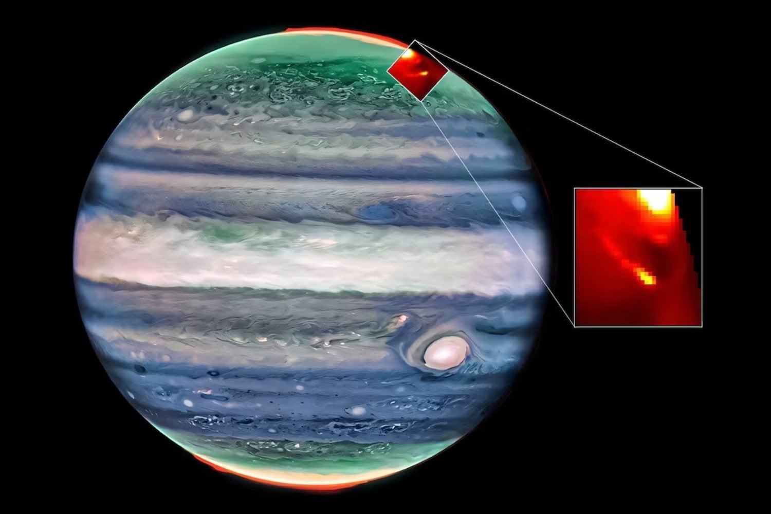 El telescopio Webb acaba de revelar cómo funcionan las auroras más poderosas del sistema solar. Las lunas de Júpiter dejan huellas brillantes en su atmósfera