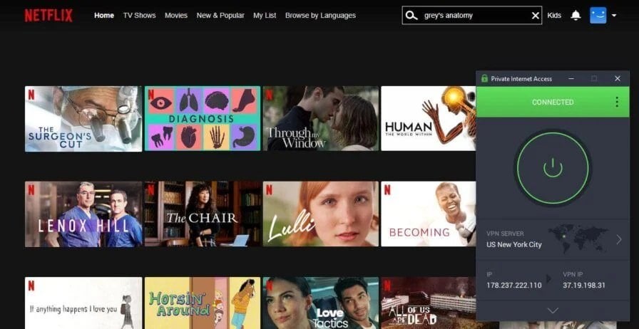 Private Internet Access Netflix
