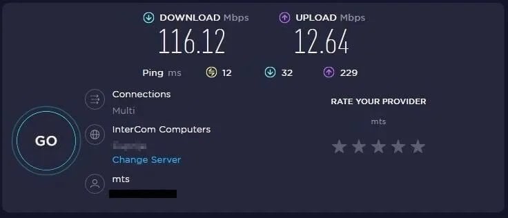 Private Internet Access Velocidad