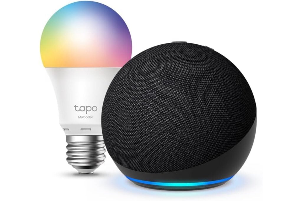 Echo Dot (5th Generation) | Anthracite + Tapo L530EA Smart LED Bulb