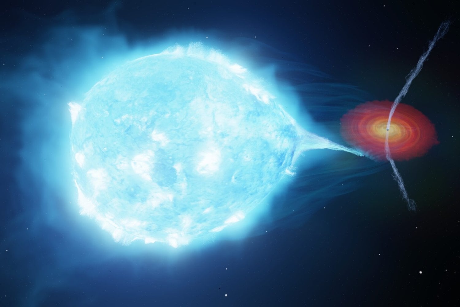 Un agujero negro situado en nuestra galaxia lanza chorros con una energía equivalente a 10.000 soles y viajan a media velocidad de la luz. Científicos acaban de medir por primera vez su potencia real