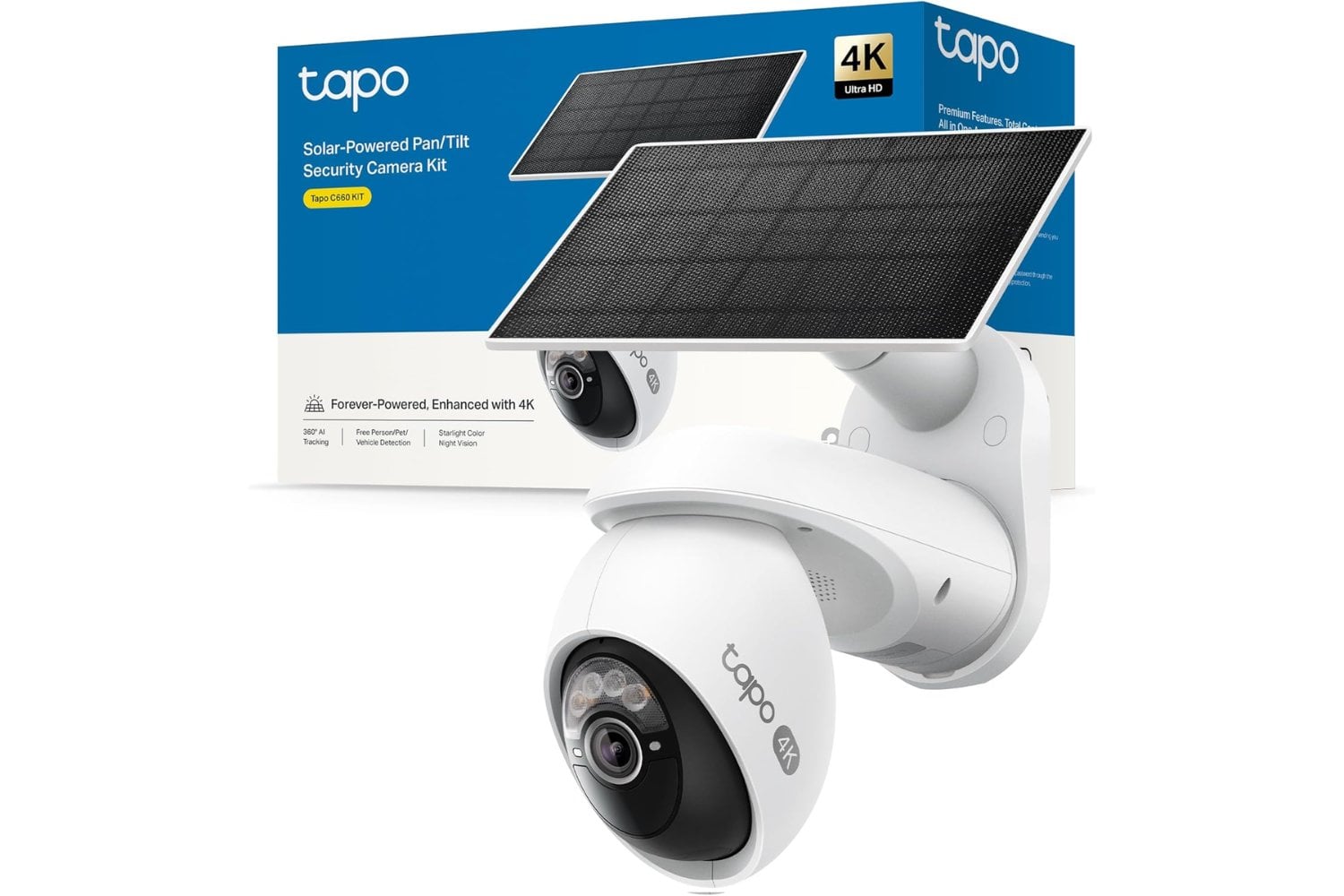Tapo C660 Kit – 4K 8MP WiFi Security Camera with Solar Panel