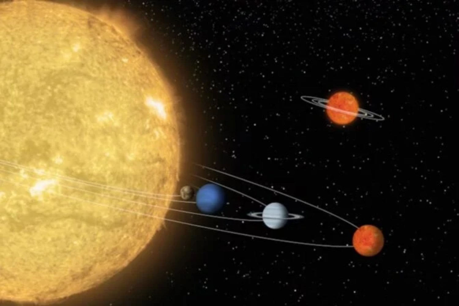 Nos enseñaron que los planetas giran alrededor del Sol como si fuera el centro fijo del Sistema Solar. La realidad es más incómoda: en algunos casos, ni siquiera el Sol ocupa ese centro y todo el sistema se mueve alrededor de un punto distinto
