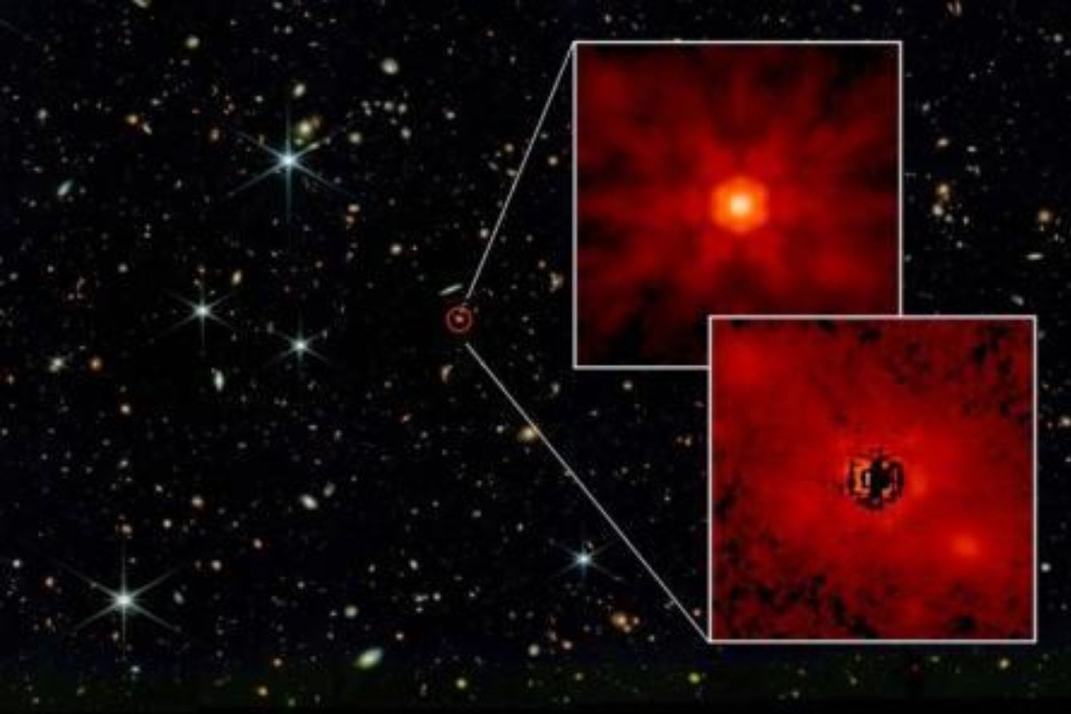 El telescopio James Webb acaba de pesar un agujero negro nacido poco después del Big Bang. Lo más inquietante es que parece existir antes que su propia galaxia