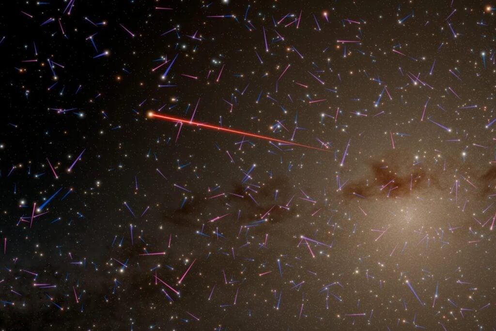 Científicos detectaron una extraña estrella extremadamente antigua que parece haber sido expulsada violentamente del centro de la Vía Láctea y ahora podría estar escapando hacia el espacio intergaláctico