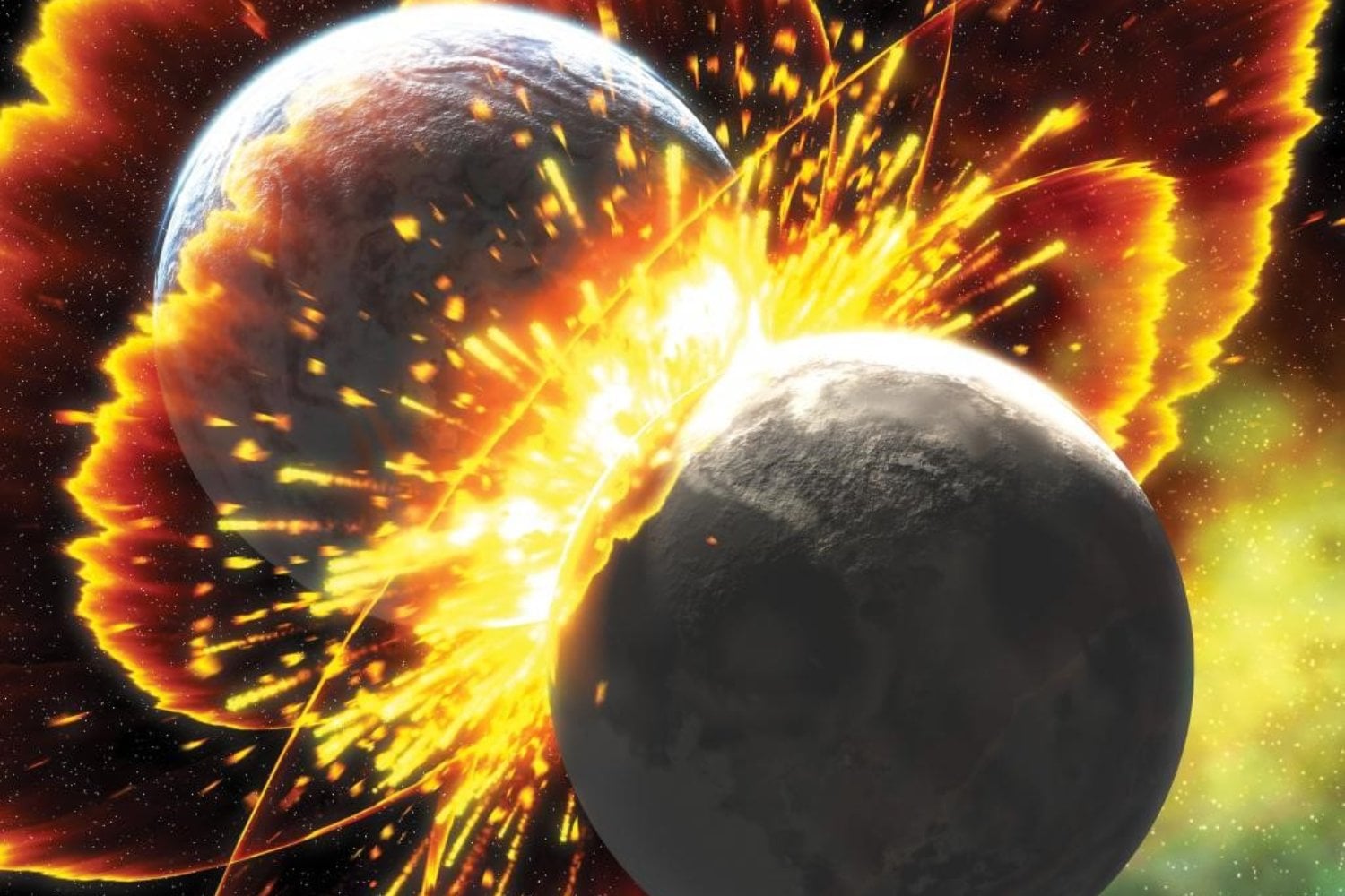 Una estrella comenzó a comportarse de forma extraña y los astrónomos creen haber visto algo nunca observado directamente: la posible colisión de dos planetas gigantes en otro sistema solar