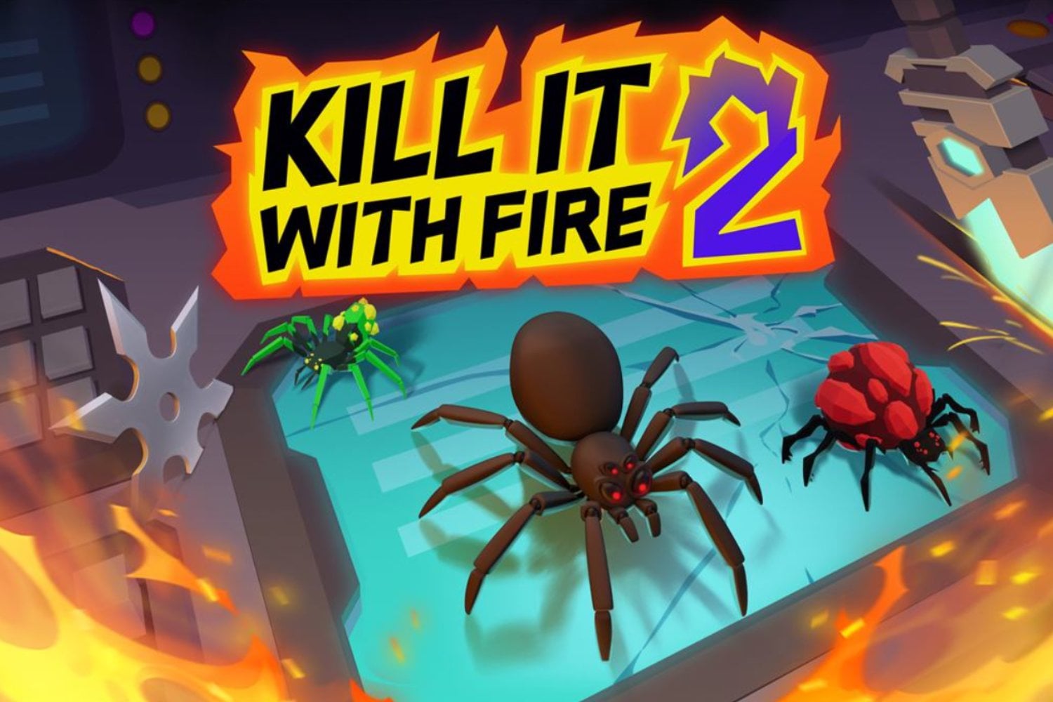 Matar arañas nunca fue tan absurdo: el caos de KILL IT WITH FIRE! 2 se vuelve portátil
