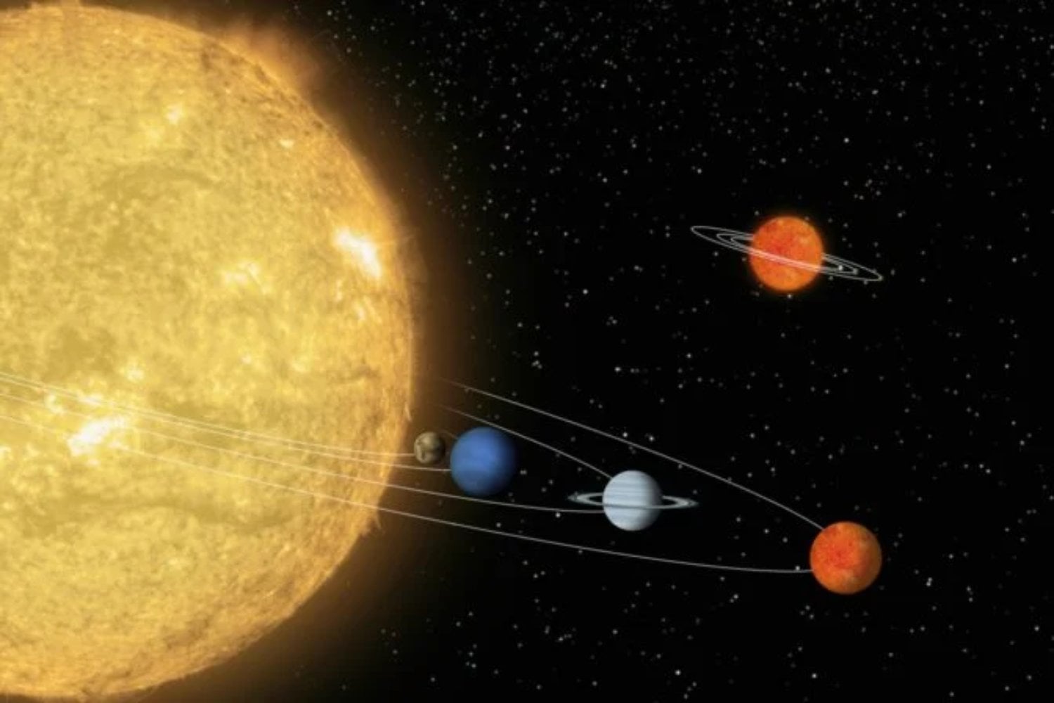 El sistema solar pudo tener dos planetas gigantes más antes de que fueran expulsados hacia el espacio interestelar. Sus encuentros con Urano habrían provocado colisiones entre lunas y podrían explicar la extraña composición de Miranda