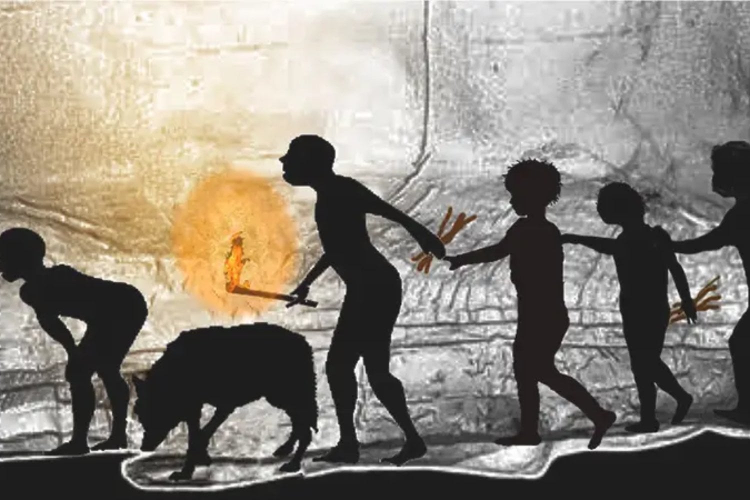 Cinco personas entraron en una cueva italiana hace 14.400 años con un cánido caminando junto a ellas. Las huellas revelan que no usaban grandes antorchas, sino pequeñas ramas de pino para orientarse en la oscuridad