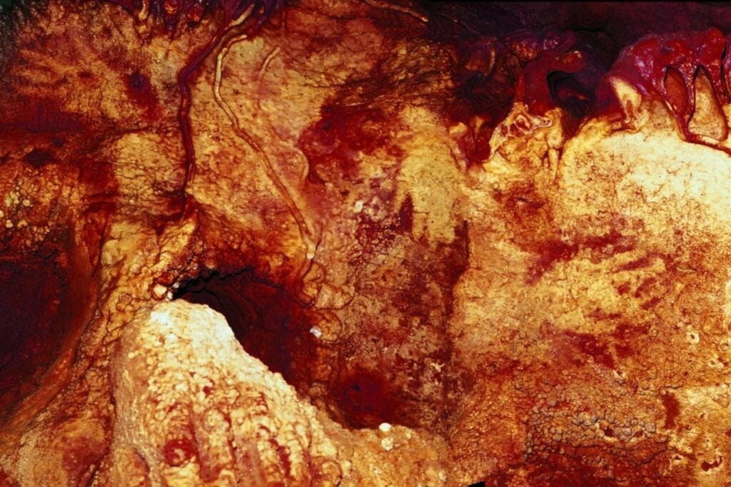 Las pequeñas marcas rojas de las cuevas prehistóricas pudieron funcionar como una señal visual antes de ser interpretado como arte. Un estudio sugiere que ayudaban a guiar la mirada humana en la oscuridad del Paleolítico