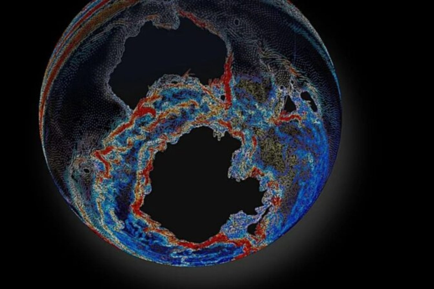 La NASA ha observado desde el espacio movimientos de agua que descienden casi un kilómetro bajo el océano Austral. Estas corrientes verticales ocultas pueden transportar calor, carbono y nutrientes a una velocidad mucho mayor de la esperada