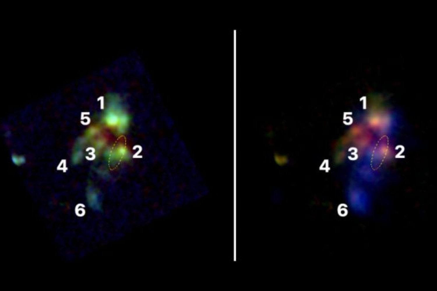 Creíamos estar viendo una radiogalaxia lejana, pero el James Webb reveló algo mucho más grande. Era un enjambre de galaxias masivas en pleno proceso de fusión
