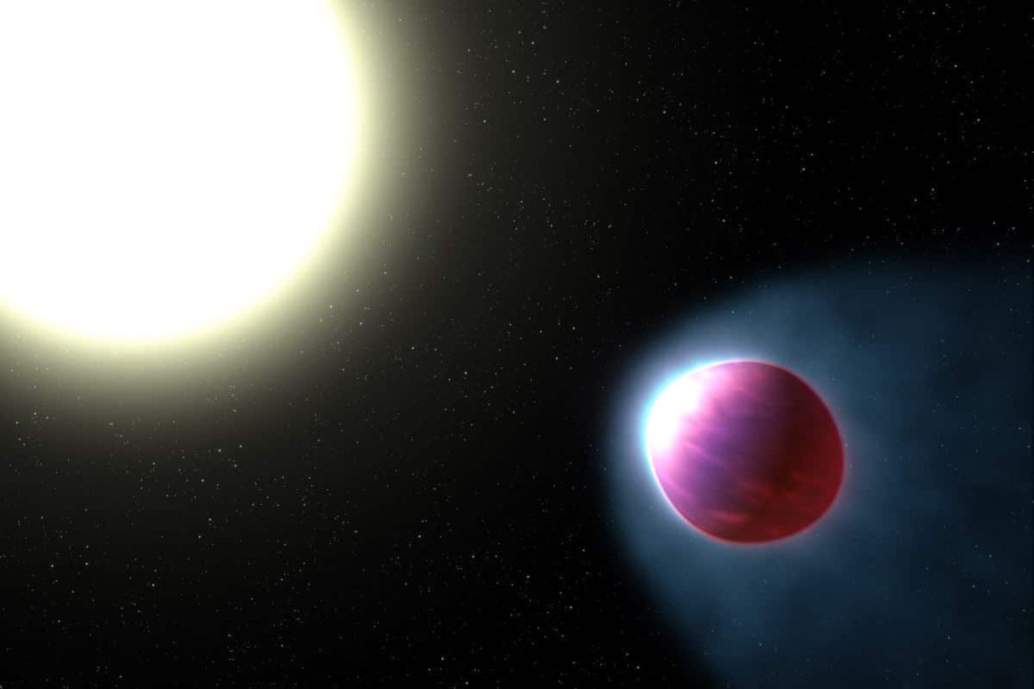 El James Webb logró observar cómo cambia la atmósfera de un planeta mientras gira frente a su estrella. WASP-121b tiene un atardecer abrasador, agua que se desintegra y posibles lluvias de minerales en su cara nocturna
