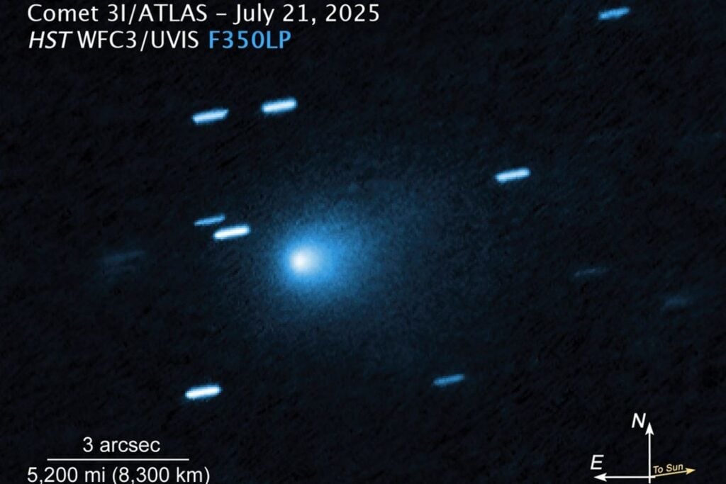 El James Webb ha encontrado metano por primera vez en un objeto llegado desde otro sistema estelar. La extraña mezcla de gases de 3I/ATLAS es muy distinta de la observada en la mayoría de los cometas que orbitan nuestro Sol