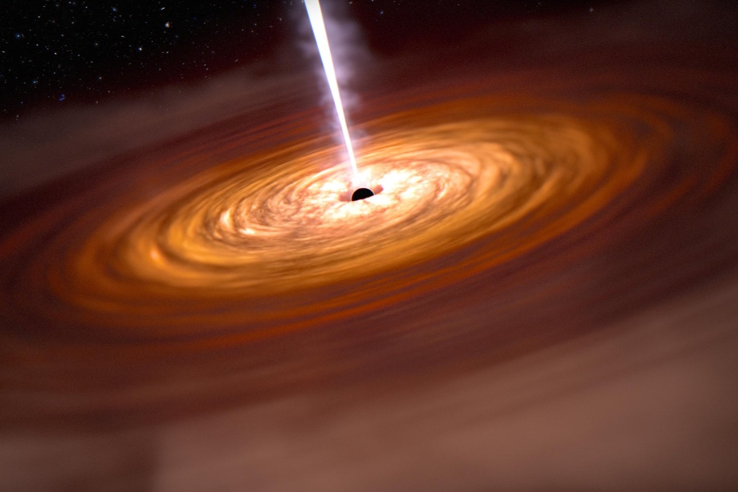 Astrónomos detectaron un viento cósmico que viaja al 30% de la velocidad de la luz desde el cuásar J2318. La señal ultravioleta desafía los modelos que explican cómo los agujeros negros empujan materia sin destruirla