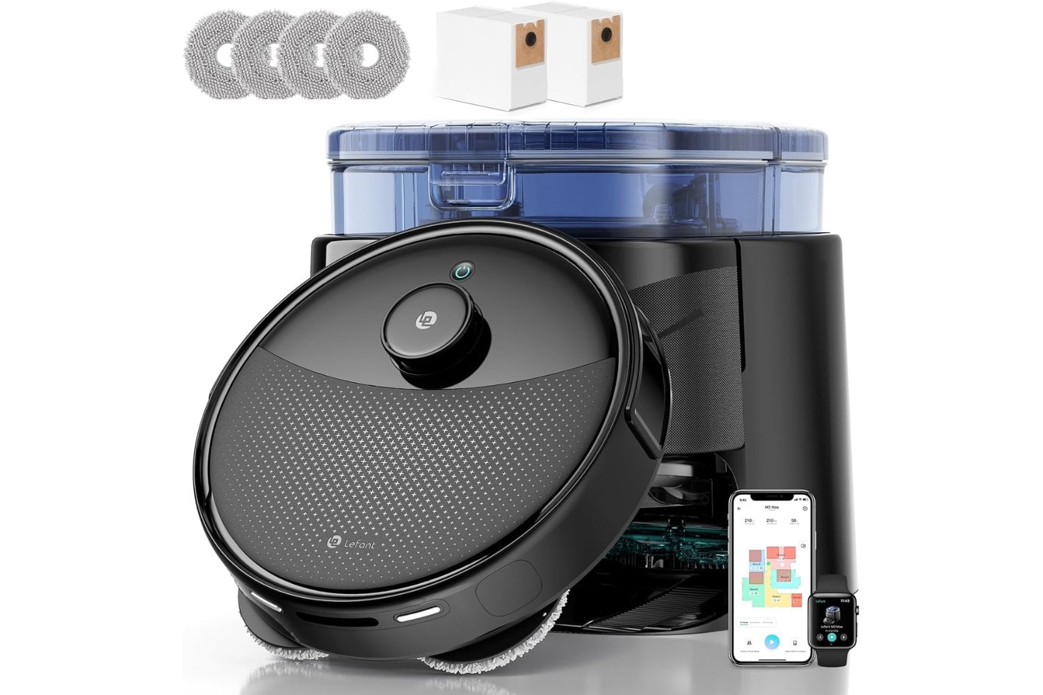 Lefant M3 Robot Vacuum and Mop with Mapping, 12,000 Pa